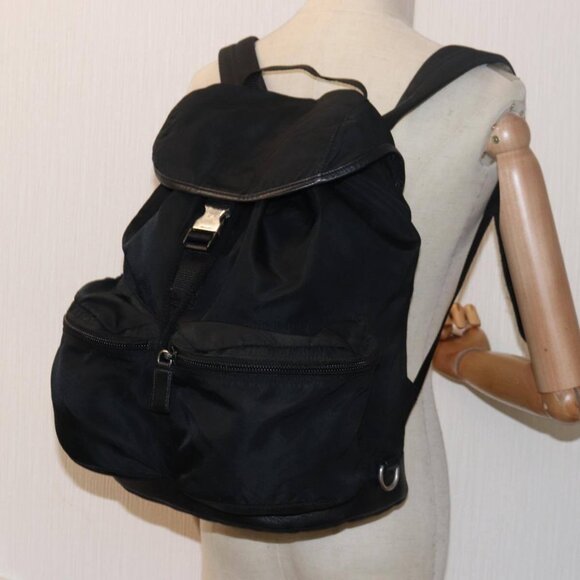 PRADA Backpack Nylon Black Auth ki4596 - Picture 14 of 16